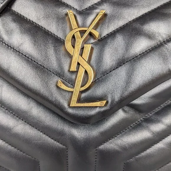 Saint Laurent Medium Loulou Shoulder Bag Black GHW - Picture 5 of 9